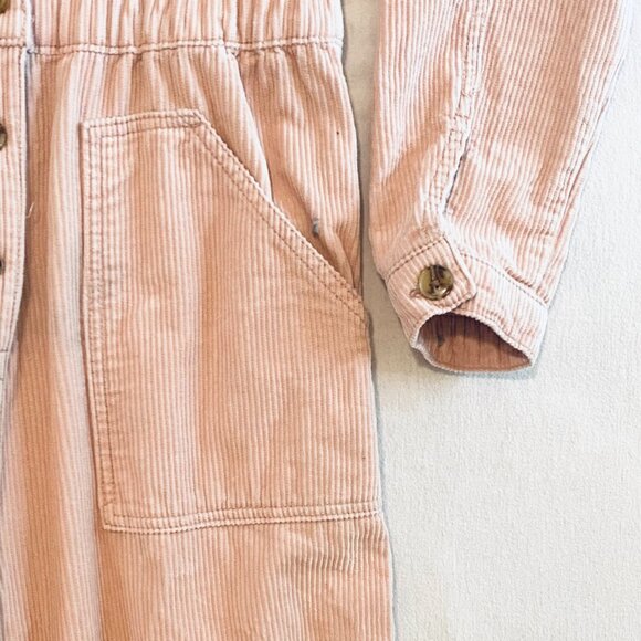 Celebrity Pink cordoroy jumpsuit Medium pink utility streetwear casual comfort - Picture 8 of 13